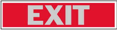  Hy-Ko Exit Sign  2x8 Inch  Red 1 Each 411: $4.88