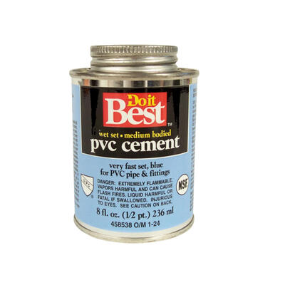  Do It Best  Wet Set PVC Cement  8 Ounce 1 Each 018415-24