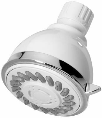  HomePointe  Fixed Wall Shower Head 1.8 Gpm 3 Inch  White  1 Each 228623