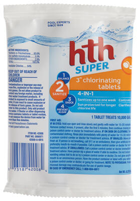  Hth Super Chlorinating Tablets 6 Ounces 1 Box  41234 42008