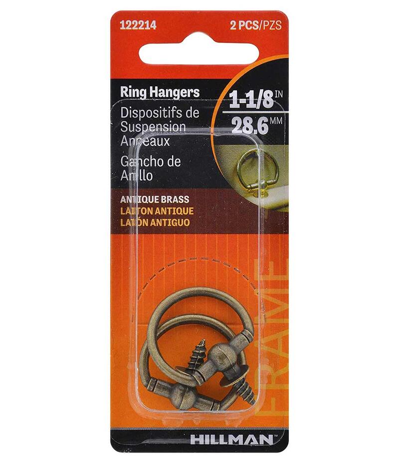 Hillman Decorative Screw Ring 2 Pack 11/8 Inch 1 Each 122214 M&C
