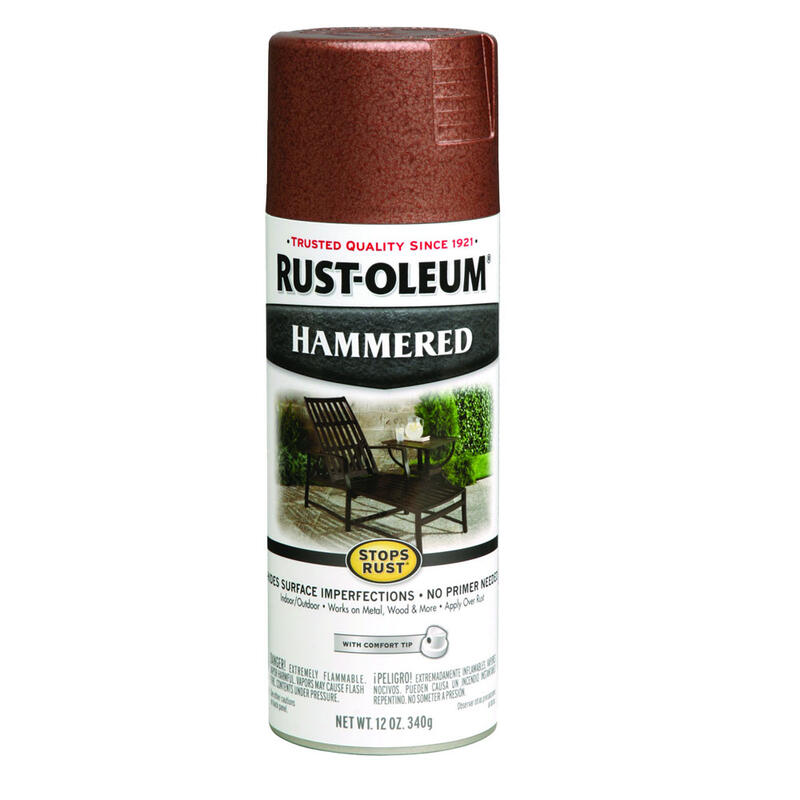 Rust-Oleum Hammered Metallic Spray Paint 12oz Copper 1 Each 210849