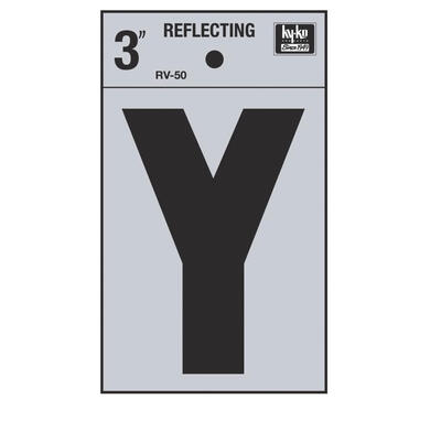  Hy-Ko Reflective Letter Y 3 Inch  1 Each RV-50/Y