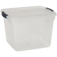 United Solutions Storage Tote With Lid 30 Quart Clear 1 Each RMCC300014