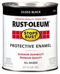 Rust-Oleum Stop Rusts Gloss Rust Control Enamel Black 1 Quart 7779-504
