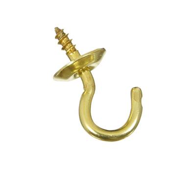  National  Cup Hook  1/2 Inch  Brass 1 Each N119-602: $4.22