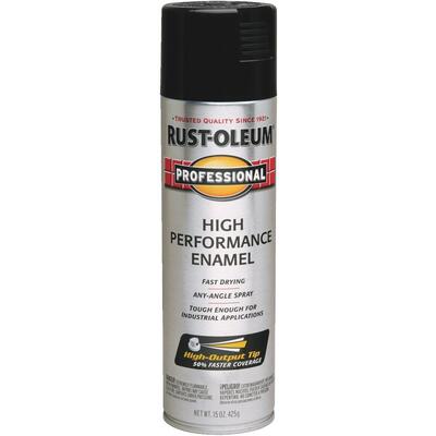 Rust-Oleum Professional Gloss Enamel Spray Paint 15oz Black 1 Each 7579838