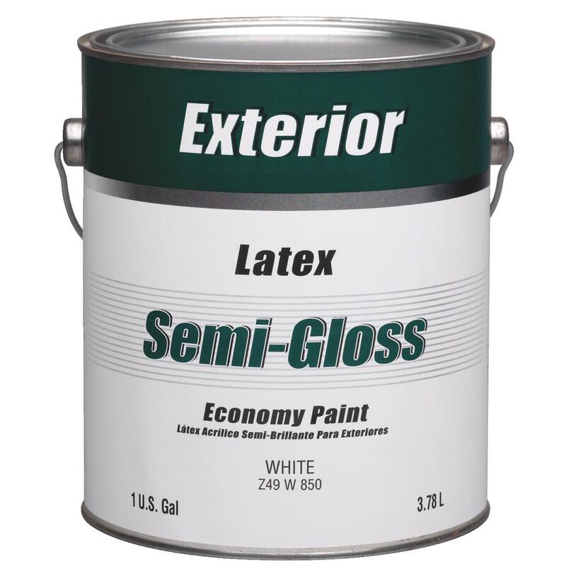 Economy Exterior Latex Semi Gloss White 1 Gallon