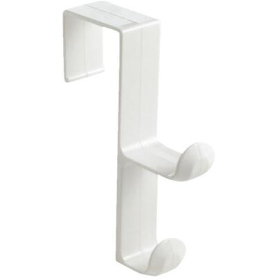 IDesign  Over The Door Double Hook 1 Inch  White  1 Each 16101