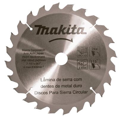Makita Circular Saw Blade 24t 15.88mm 1 Each D-51340