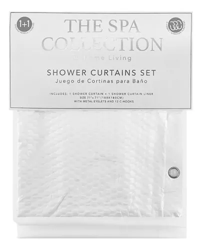 SHOWER CURTAIN SET 2PK WHITE