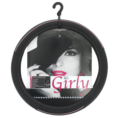 STEERING WHEEL COVER GIRLY PNK