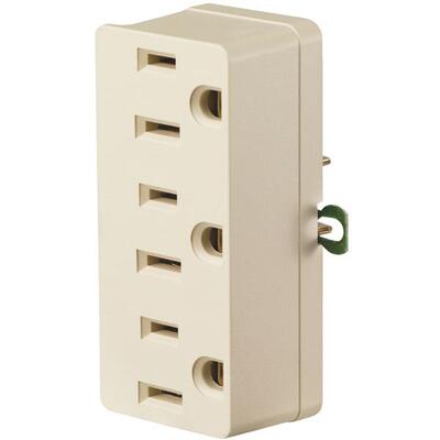  Leviton 3 Outlet Tap 15A Ivory 1 Each 001-00698-001