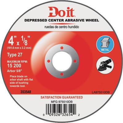  Do It Best  Metal Cut Off Wheel 4-1/2x1/16x7/8 Inch  1 Each 972840DB