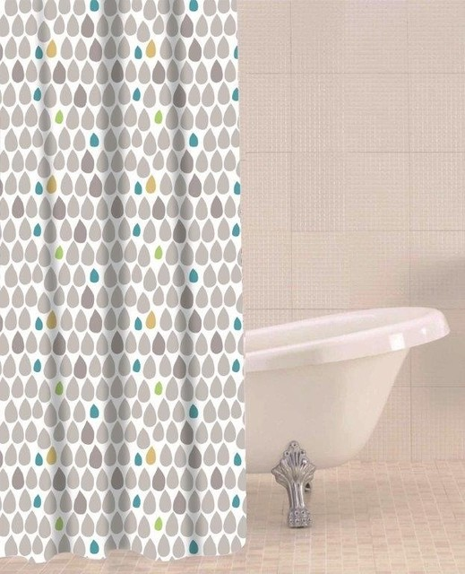 SHOWER CURTAIN RAIN DROPS