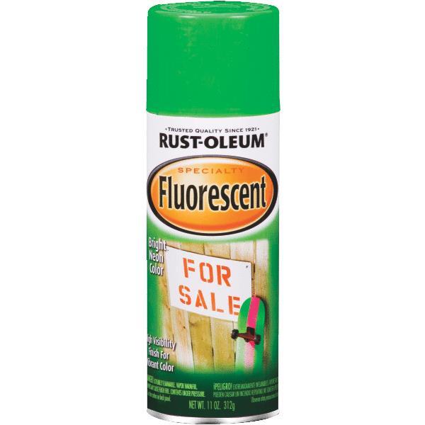 Rust-Oleum Fluorescent Gloss Spray Paint 11oz Green 1 Each 1932830