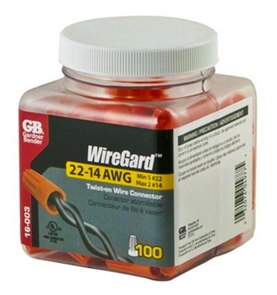 Gardner Bender  WireGard Twist On Wire Connector  100 Pack  16-003N