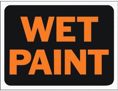  Hy-Ko Wet Paint Sign  9x12 Inch  1 Each 3032