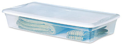 Sterilite Storage Box Under Bed 41 Quart Clear 1 Each 19608006