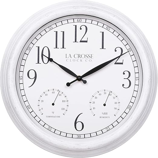 IN/OUTDOOR CLOCK W/ TEMP 15
