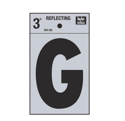  Hy-Ko Reflective Letter G 3 Inch  1 Each RV-50/G