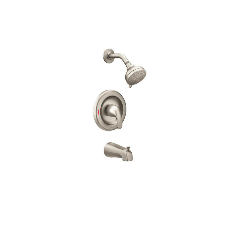 Moen Adler Tub And Shower Faucet 1 Handle Brushed Nickel 1 Each