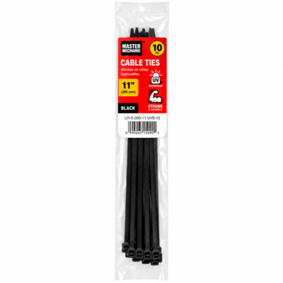  Do It Best  Cable Tie 10PC  11 Inch  Black 1 Pack LH-S-280-11-UVB-10