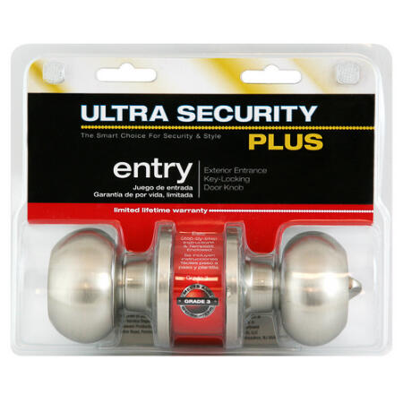 Satin Nickel Ultra Hardware 42033 Ajdustable Lock Entry