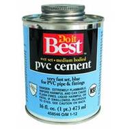 Do It Best  Wet Set PVC Cement  16 Ounce  1 Each 018423-12: $55.86