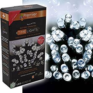 Premier Christmas Lights 400 With Timer White 1 Each
