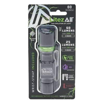 FLASHLIGHT LED MINI 60LM RECHG