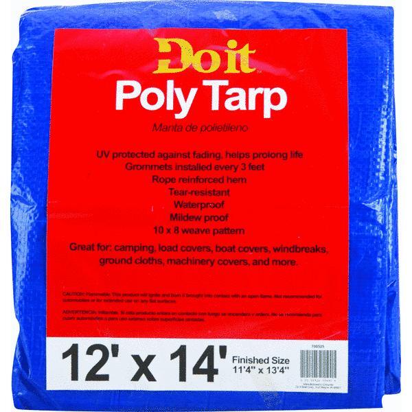 Do It Best Medium Duty Poly Tarp 12x14 Inch Blue 1 Each 700525 M&C