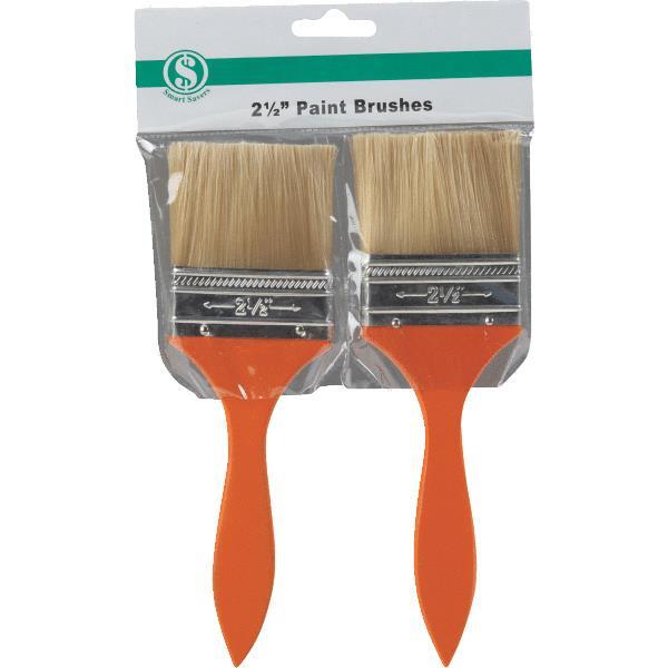  Smart Savers  Flat Trim Polyester Paint Brush Set 2-1/2 Inch 1 Each 777933