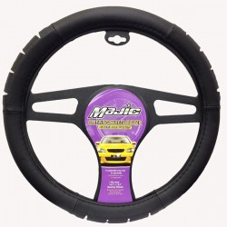  Majic Steering Wheel Cover  Contemporary Black  1 Each 213