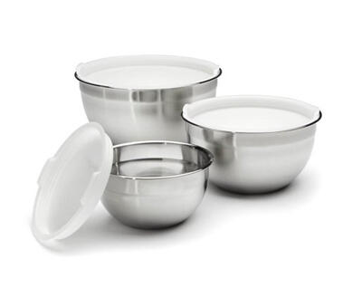 EuroHome Mixing Bowls With Plastic Lid 6 Piece Stainless Steel 1 Set 3213: $95.10