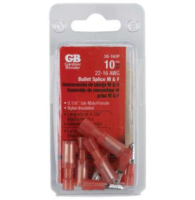 Gb Electrical Bullet Splice 22-16Awg 1 Each 20-161P