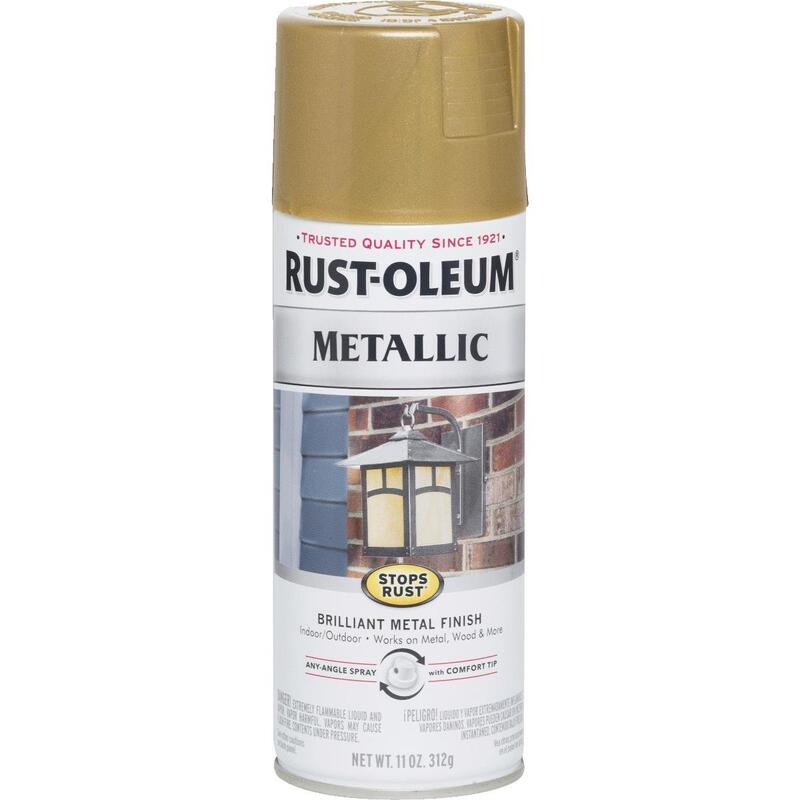Rust-Oleum Stops Rust Metallic Satin Spray Paint 11oz Gold Rush 1 Each 7270-830