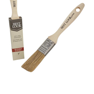  Best Look Flat Natural China Bristle Paint Brush 1 Inch  1 Each 787367: $11.49