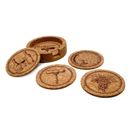 CORK COASTER SET 5PC