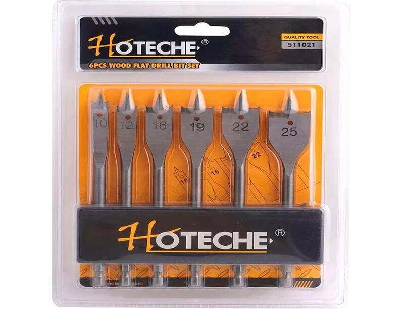 Hoteche Wood Flat Drill Bit Set 6 Piece 1 Set 511021