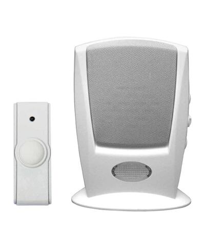 Iq America Door Chime W/Strobe Light Portable Wireless White 1 Each WD-6010