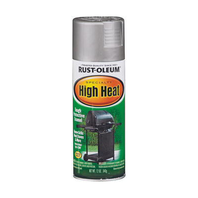 Rust-Oleum High Heat Semi Gloss Spray Paint 12oz Silver 1 Each 7716830