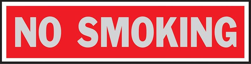  Hy-Ko Self-Adhesive No Smoking Sign 2x8 Inch  Red 1 Each 426