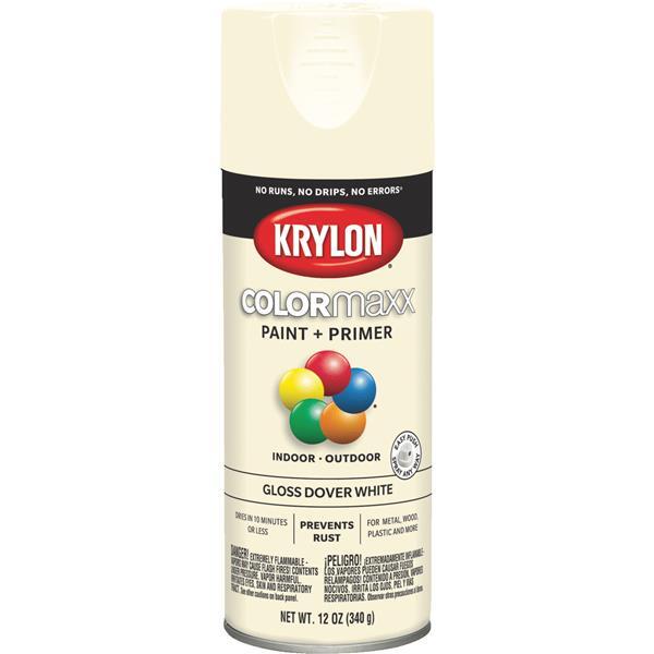 Krylon Colormaxx Gloss Spray Paint 12oz Dover White 1 Each K05355507
