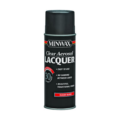 Minwax Gloss Lacquer Spray Paint 11.5 Oz Clear 1 Each 152000000