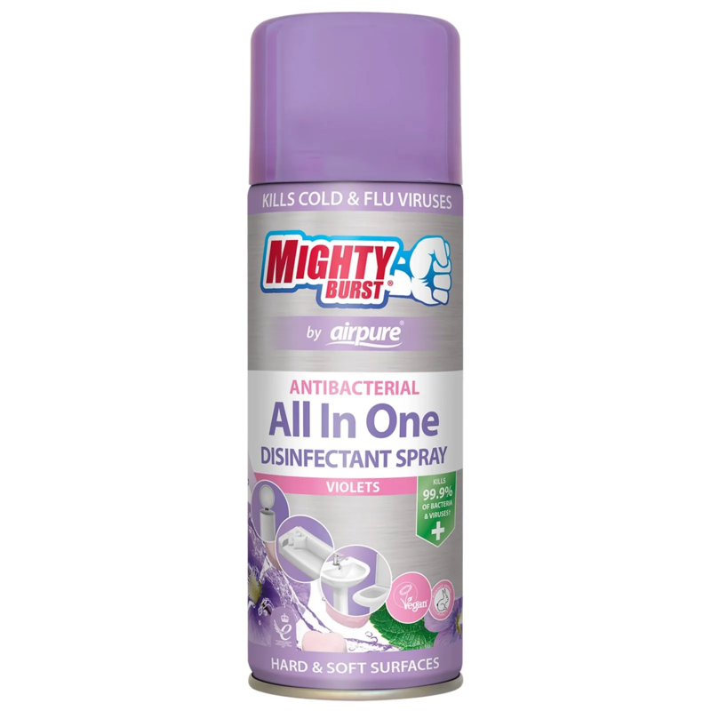 Airpure Mighty Burst All In One Disinfectant Violet 450ml 1 Each AIO408
