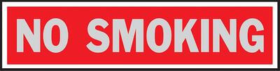  Hy-Ko Self-Adhesive No Smoking Sign 2x8 Inch  Red 1 Each 426: $5.06