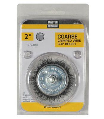 Master Mechanic Crimped Wire Cup Brush Coarse 2 Inch  1 Each 842622