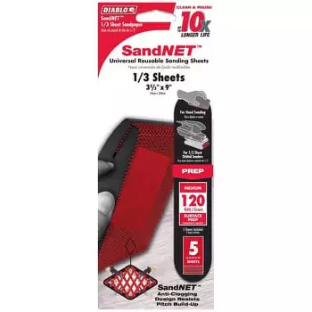 SANDNET SANDING SHEET 80G 5PK