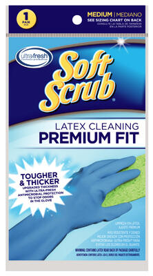 Big Time Soft Scrub Premium Latex Gloves Medium 1 Each 12411-26